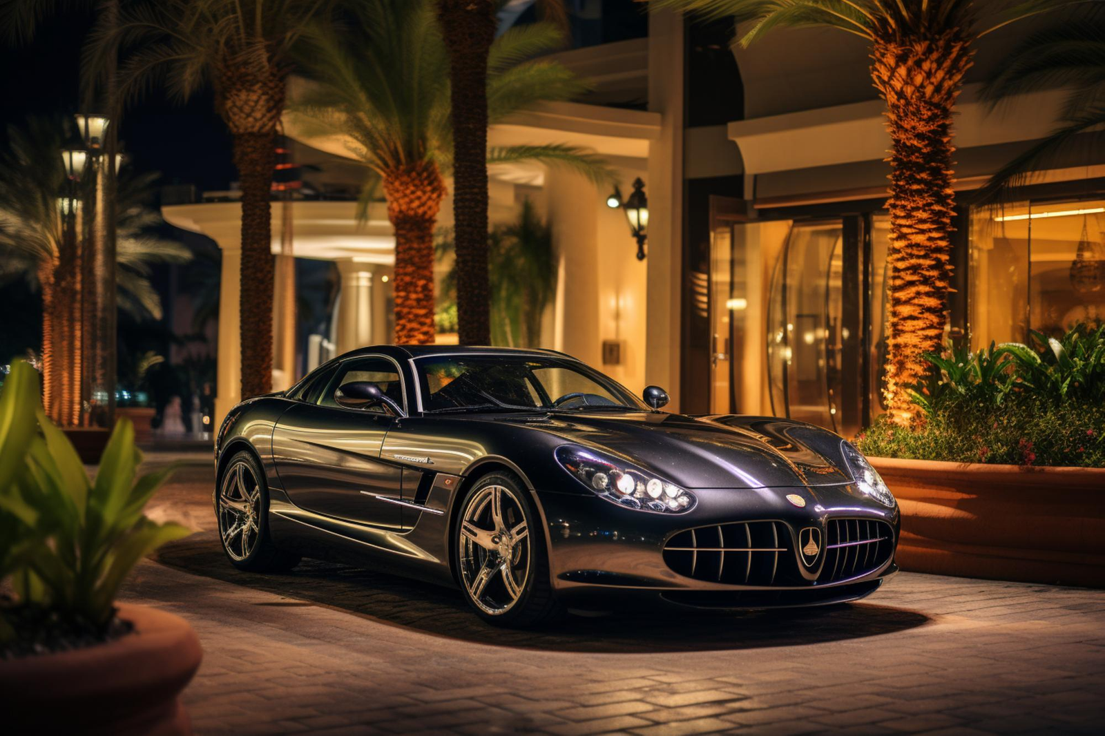 Black Edition showroom exterior at night